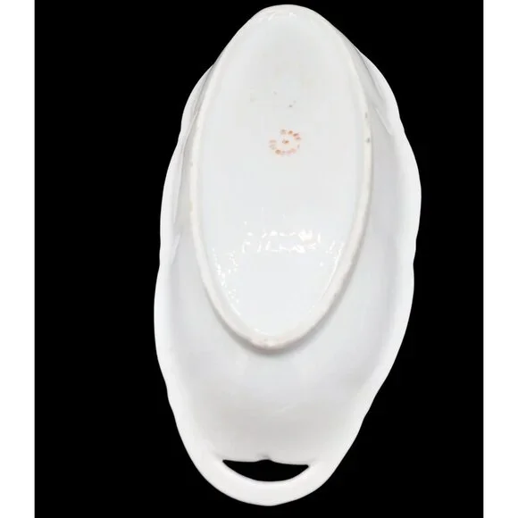 Lusterware Relish Tray Handles Rose Floral Porcelain Dish Vintage German 9.5" - Picture 13 of 15